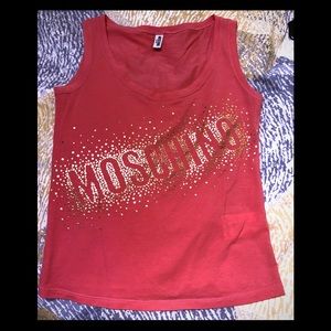 Moschino sleeveless shirt with gold